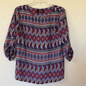 Women’s multi color 3/4 sleeve blouse